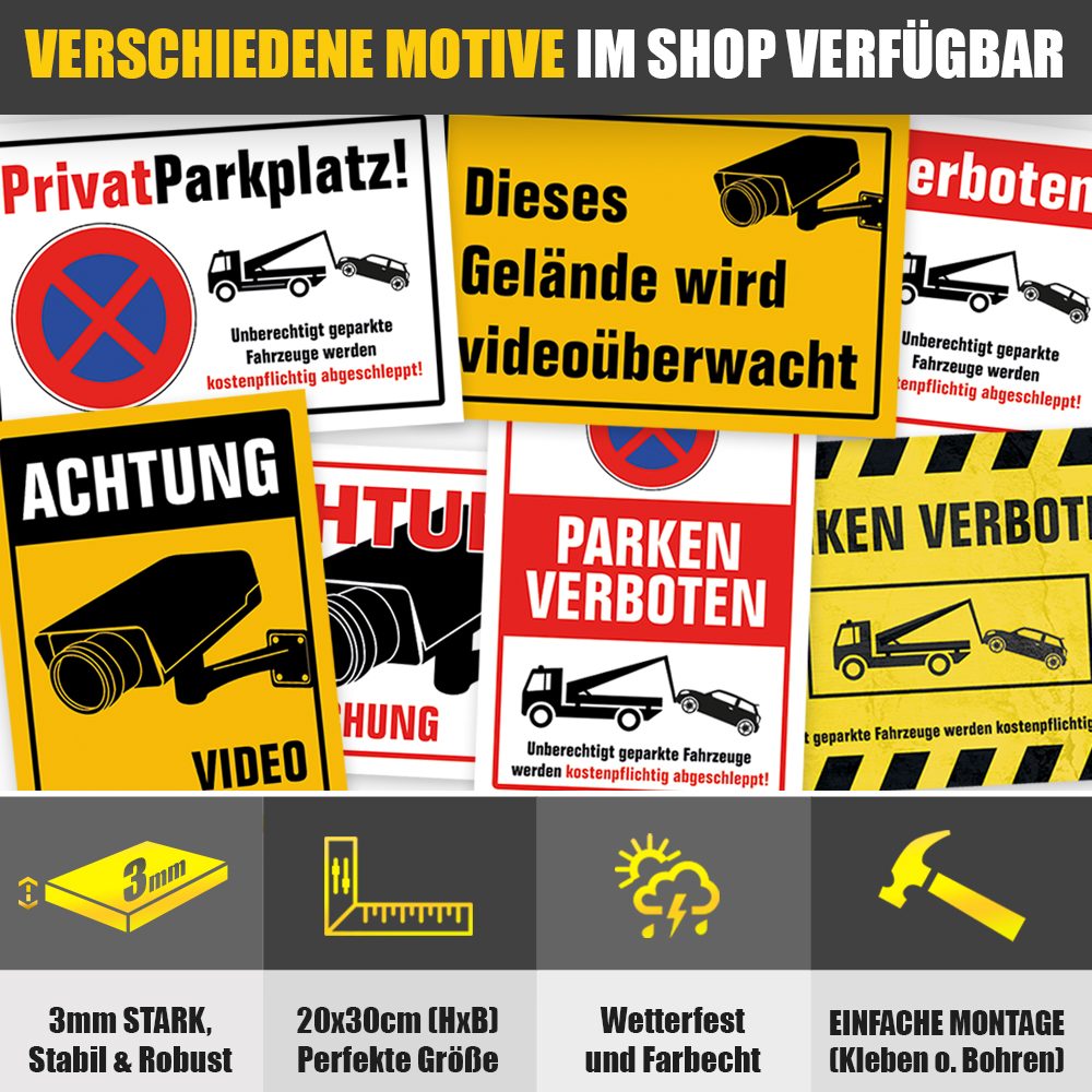 Hinweisschild Übersicht