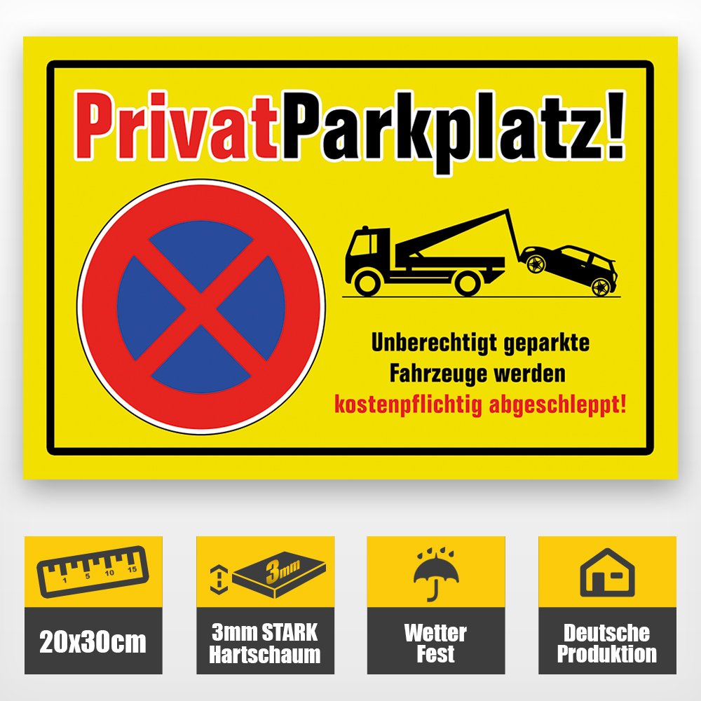 PrivatParkplatz gelb