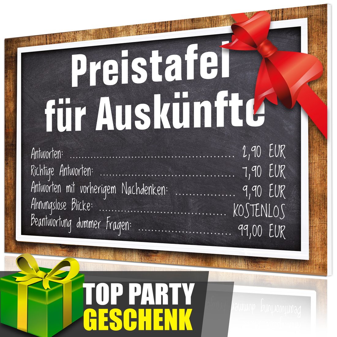 Preistafel grau